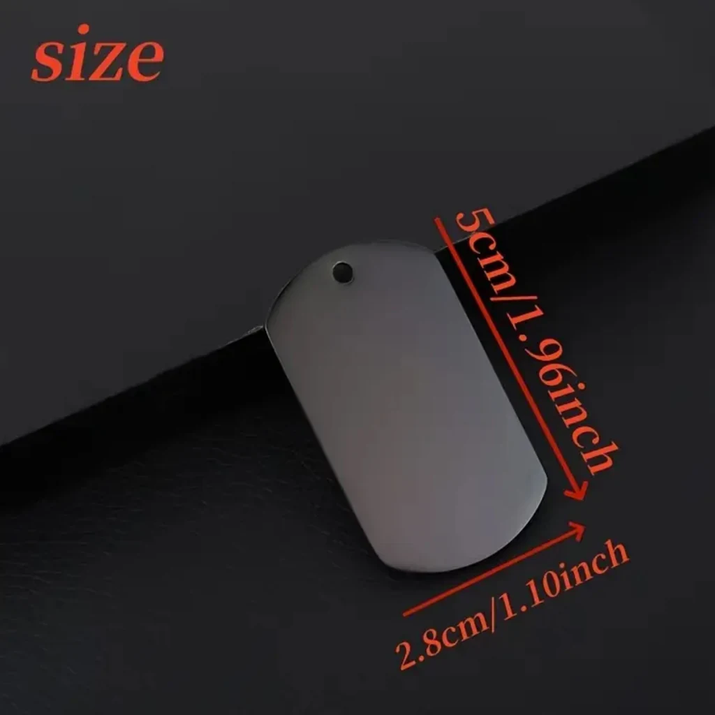 Placa militar ainox negro