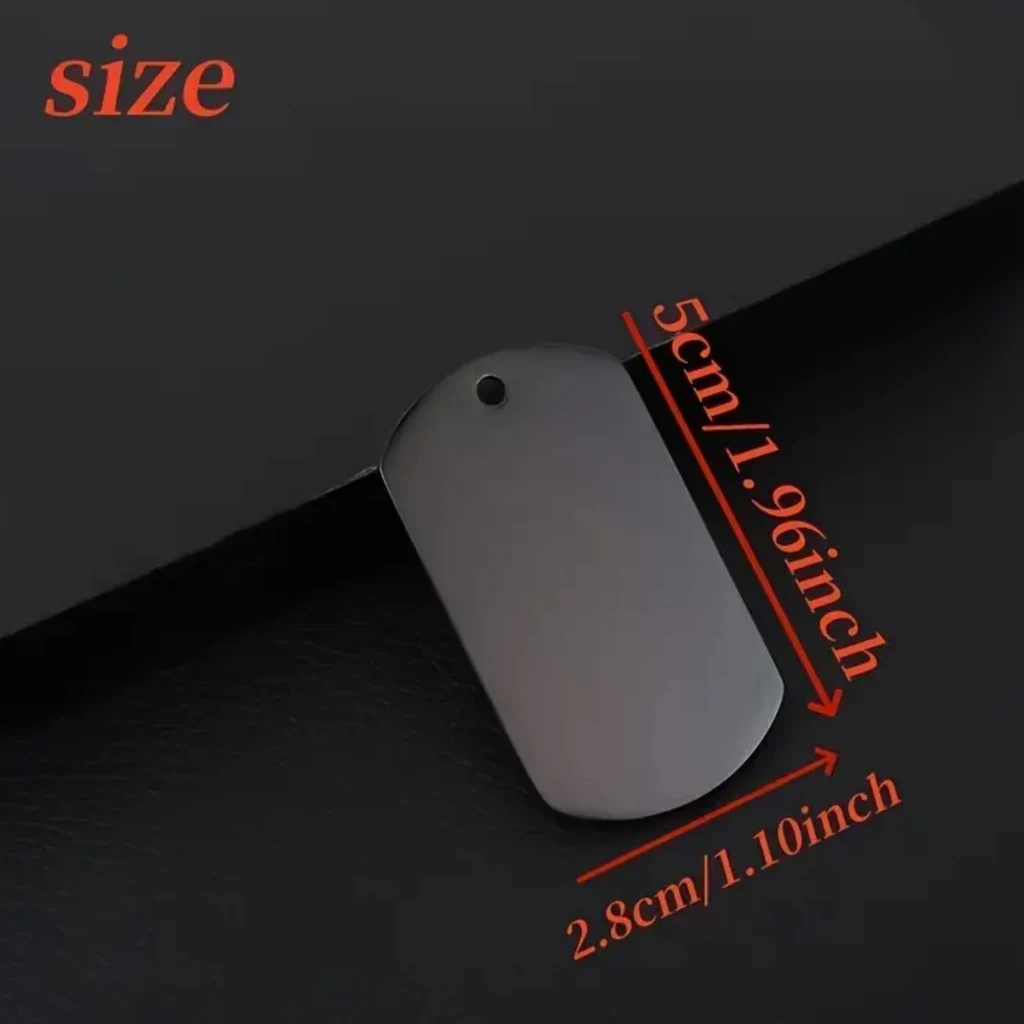 Placa militar aluminio negro