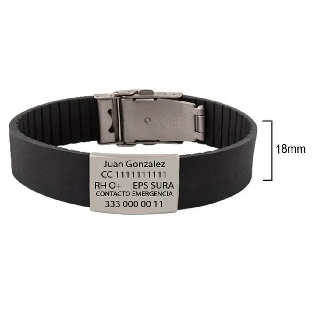 Manilla broche18 mm Negra